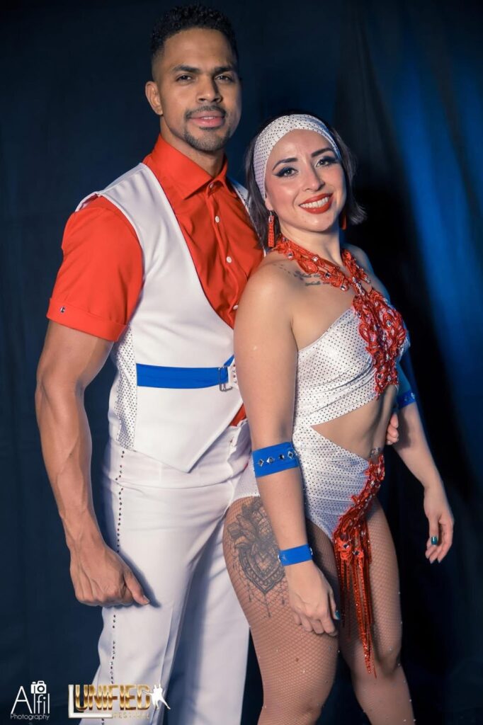 Junior and Carolina in show costume