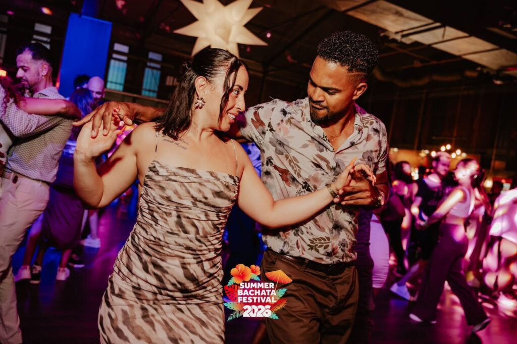 Social dancing at Summer Bachata Festival